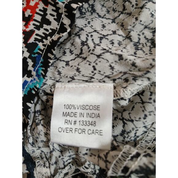 Kyla Seo Patchwork Style Scroll Pattern Tunic Popover Blouse Plus Size XXL - Picture 5 of 9